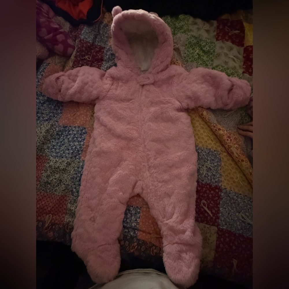 Wonder Nation Pink Fleece Baby snowsuit